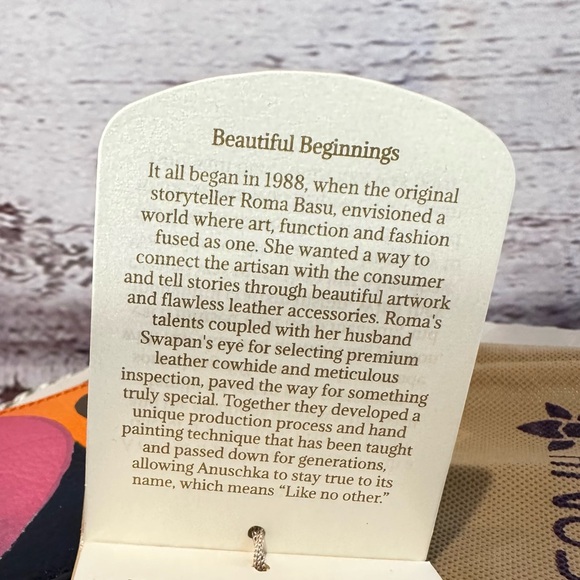 NWT Anuschka Women’s Hand Painted Leather RFID Credit Card Holder Case Wallet - Picture 10 of 10